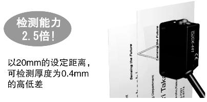 以2％以下的應(yīng)差可檢測(cè)小到0.4mm的高低差[CX-441/443]